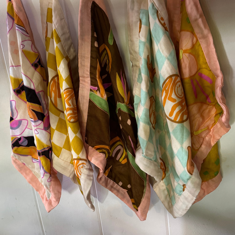 Muslin Security Blanket - Retro Paradise