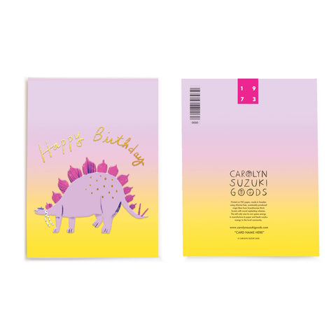 STEGGYSAURUS - Birthday Card