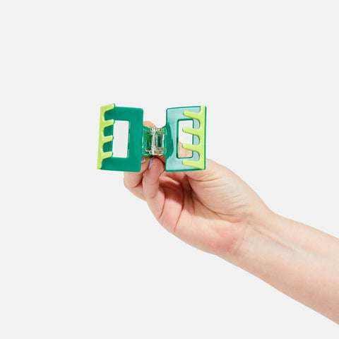 Midi Box Claw in Lime/Green