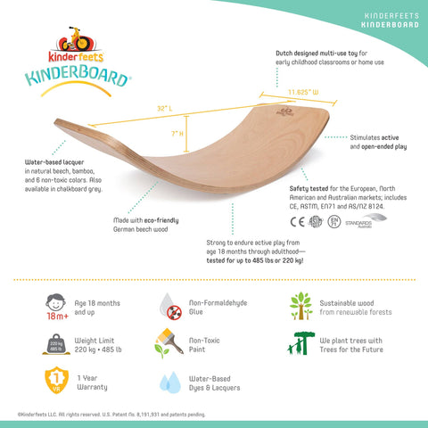 Kinderboard Balance Board Waldorf Original Rainbow Color