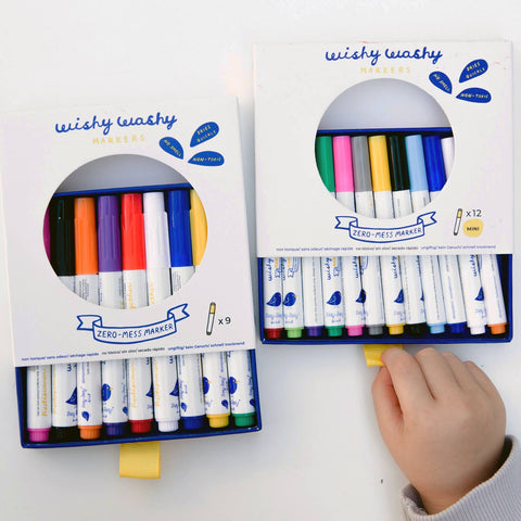 Wishy Washy Markers - Set of 9 Assorted Colors