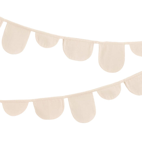 Scalloped Canvas Bunting - Black