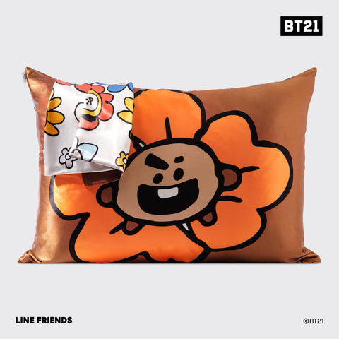 BT21 x Kitsch Satin Pillowcase Standard - Shooky