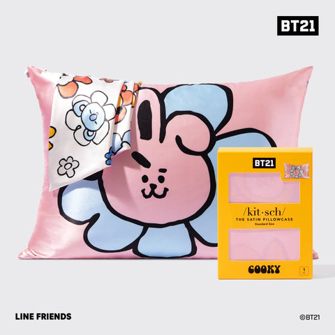 BT21 x Kitsch Satin Pillowcase Standard - Cooky