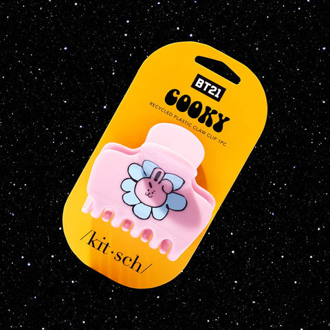 BT21 x Kitsch Recycled Plastic Puffy Claw Clip - Cooky