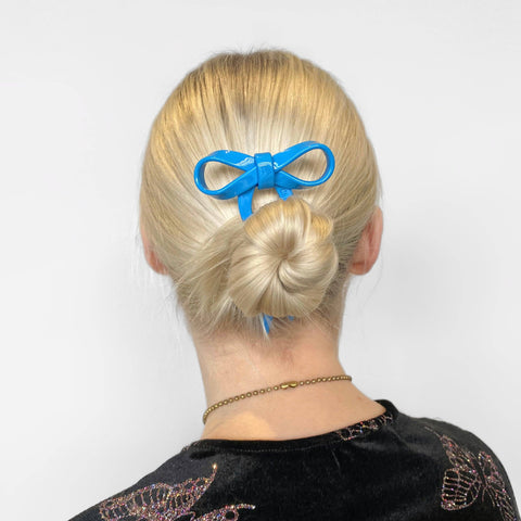 Small Bow Hairpin in Blue