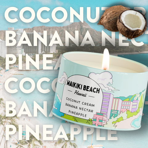 Waikiki Beach, Hawaii | Scented Destination Candle