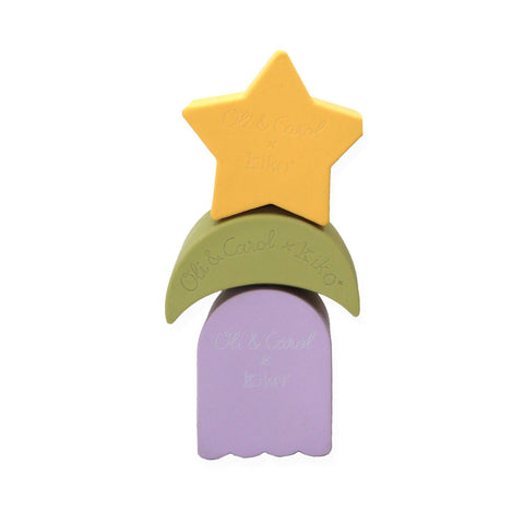 Kiko x Oli & Carol 3 Geometric Figures Baby Stacking Toy Blocks - Star Set