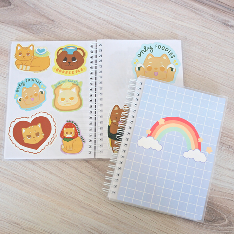 Rainbow Grid Reusable Sticker Book