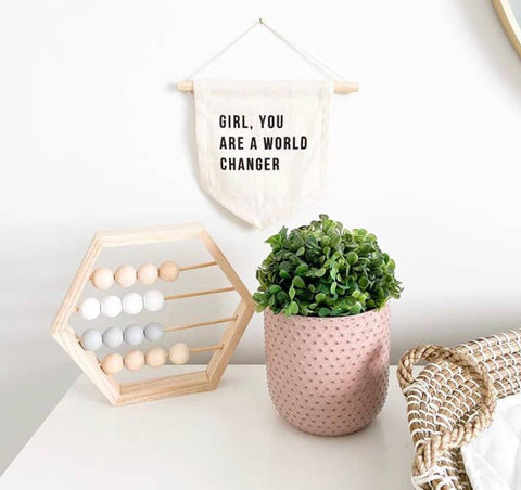 World Changer Canvas Hang Sign