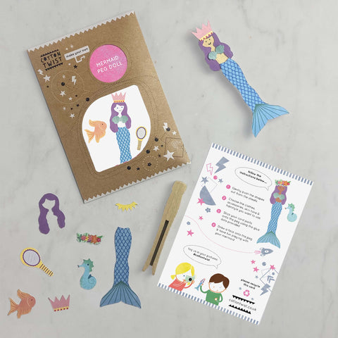 Make Your Own Mermaid Peg Doll