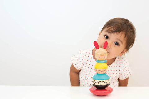 Wooden Rabbit Stacker Toy