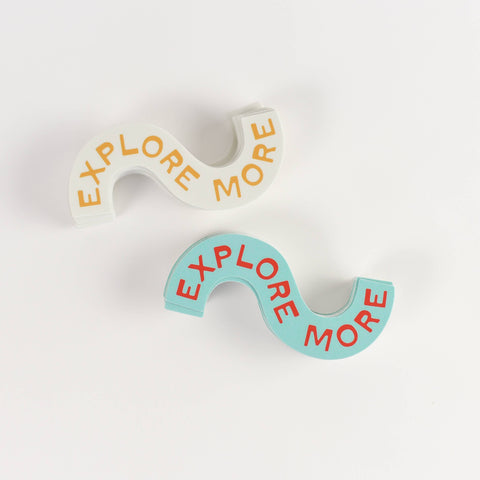 Explore More Squiggle Vinyl Sticker - turquoise