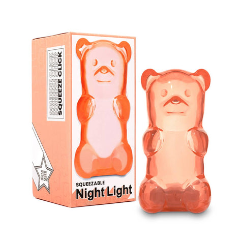 Kids Night Light: Squeezable Gummy Soft Glow - Peach