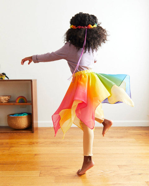 Silk Rainbow Fairy Skirt - Dress Up Fairy Costume