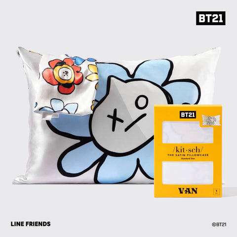 BT21 x Kitsch Satin Pillowcase Standard - Van