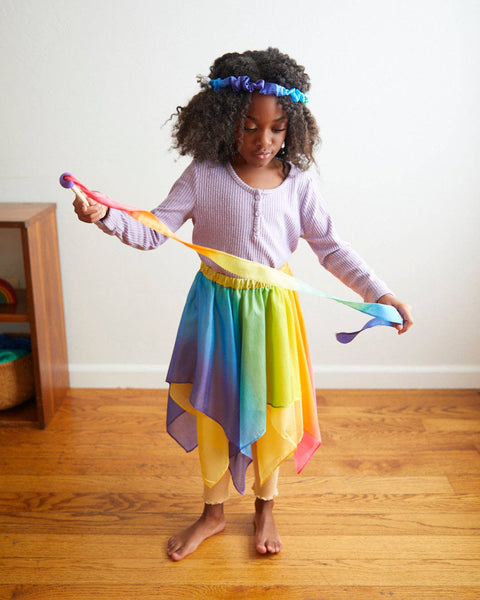 Silk Rainbow Fairy Skirt - Dress Up Fairy Costume