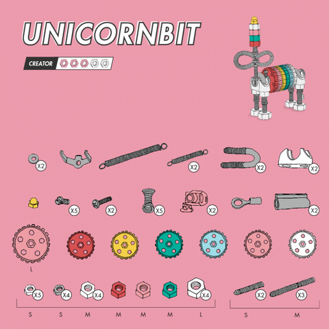 UnicornBit - Animal Kit: Build Your Own Unicorn, EcoFriendly