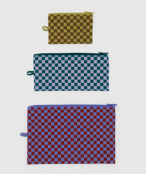 Flat Pouch Set - Jewel Checks