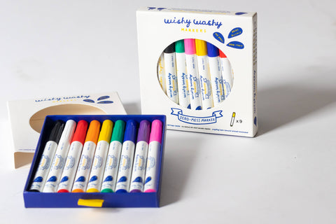 Wishy Washy Markers - Set of 9 Assorted Colors