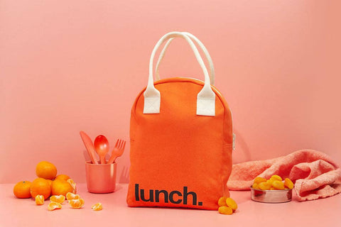 Zipper Lunch Bag - ‘Lunch’ Poppy