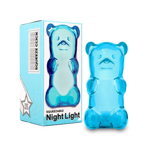 Kids Night Light: Squeezable Gummy Soft Glow - Blue Razz