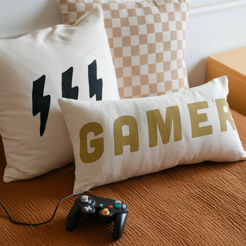 Gamer Lumbar Canvas Pillow Cover