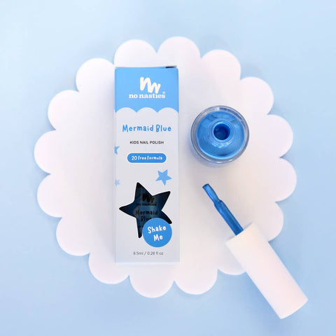 Mermaid Blue Water-Based Nail Polish for Kids - 8.5ml