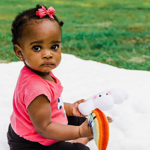 Friendly  Weather Toy - Rainbow Rattle