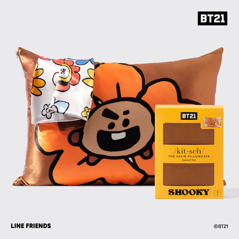 BT21 x Kitsch Satin Pillowcase Standard - Shooky