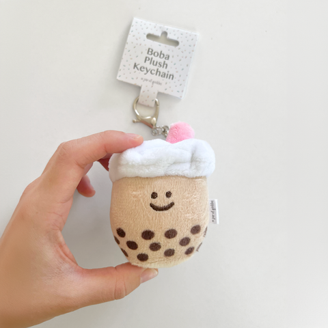 Mini Boba Milk Tea Plushie Keychain