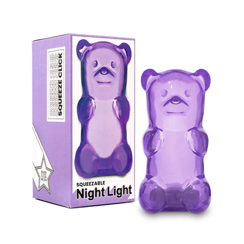 Kids Night Light: Squeezable Gummy Soft Glow - Grape