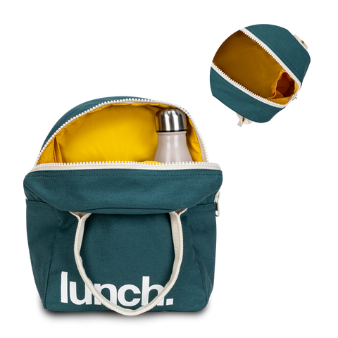 Zipper Lunch Bag - 'Lunch' Cypress