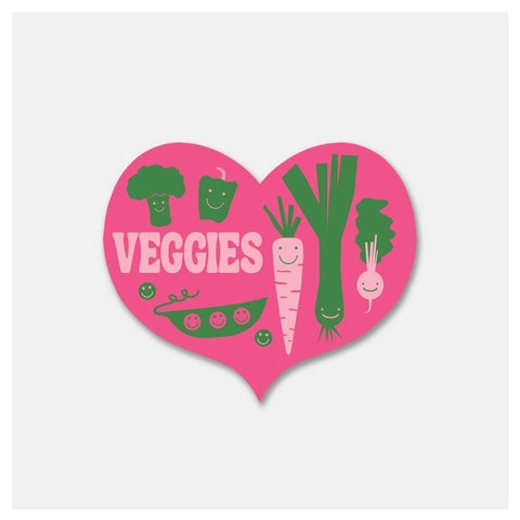 I *heart* Veggies - Sticker